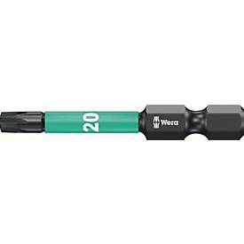 WERA Bit IMPAKTOR DC 5057664001, T20, L 50 mm, 1/4 Zoll E6,3, diamantbeschichtet, 5 Stück