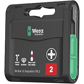 Wera Bitsatz IMPAKTOR Diamond T 20, Aufbew. Slimcase, 15-teilig, B 68 x T 75 x H 20 mm