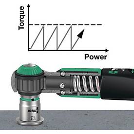 WERA Drehmomentschlüssel Safe-Torque A 2, 1/4 Zoll, L 244 mm, Arbeitsbereich 2-12 Nm, überrutschend, mit Werkszertifikat
