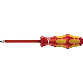 WERA VDE-Schraubendreher 162 i, PH 0, Klingenlänge 80 mm, IEC 60900, Molybdän-Vanadium-Stahl