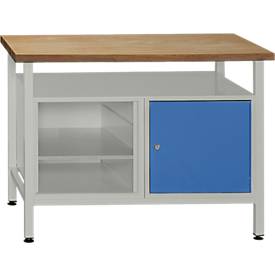 Werkbank mit 1 Tür und 2 Fachböden