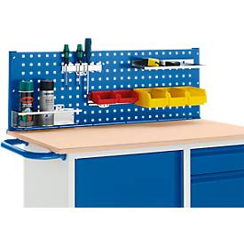 Werkbank mit Schrank, 4 Schublade und Multiwand/Lochmodulplatte