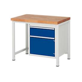 Werkbank Serie 8152, 1 Schublade, 1 Tür, B 1000 x T 700 x H 840 mm