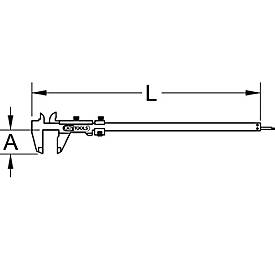 Werkstatt-Messschieber 0-300mm, 415mm