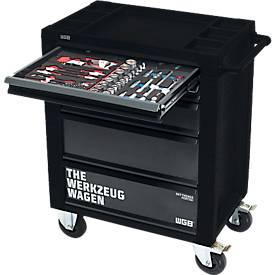 Werkstattwagen, 103 tlg., Stahlblech/ABS, 5 Schubladen, mit Handgriff, abschließbar