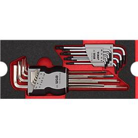 Werkstattwagen, 140 tlg., 7 Schubladen, Stahlblech/ABS, m. Handgriff, verschließbar