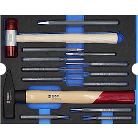 Werkstattwagen, 140 tlg., 7 Schubladen, Stahlblech/ABS, m. Handgriff, verschließbar