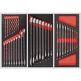 Werkstattwagen Projahn ECOBlue, 6 abschließbare Schubfächer, bis 400 kg, mit Werkzeugbestückung, Stahl pulverbeschichtet