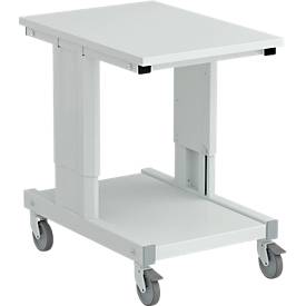 Werkstattwagen Treston CONT705-41/CONT705-49 ESD, Arbeitsplatte & Ablageboden, manuell höhenverstellb., bis 150 kg
