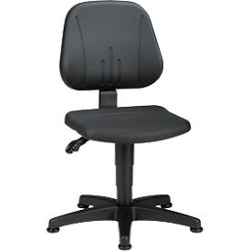 Werkstoel 9650, integraalschuim, glijders, zwart