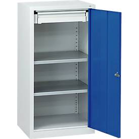 Werkzeugschrank, H 1000 x B 500 x T 500 mm, lichtgrau RAL 7035/enzianblau RAL 5010