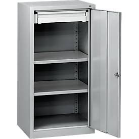 Werkzeugschrank, H 1000 x B 500 x T 500 mm, weißaluminim RAL 9006