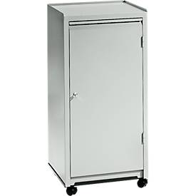 Werkzeugschrank, Kugel-Lenkrollen, H 1000 x B 500 x T 500 mm, lichtgrau