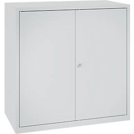 Werkzeugschrank, Sicherheitsschloss, 2 Einlegeböden & 1 Schublade, B 1000 x T 500 x H 1000 mm, Stahlblech, lichtgrau/lichtgrau