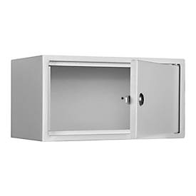 Wertfach WF 3, Volumen 9 l, Türanschlag rechts, Zylinderschloss mit 2 Schlüsseln, inkl. Verankerungsmaterial, H 160 x B 300 x T 200 mm, lichtgrau RAL 7035