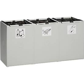 Wertstoff-Sammelsystem 2000, 60 Liter, Dreier-Element, Lieferung ohne Deckel!