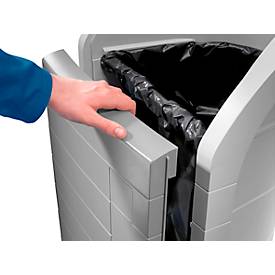Wertstoffsammelbehälter Hailo ProfiLine WSB Design XXXL, 120 l, Verbindungsklammern & Aufkleber, L 450 x B 500 x H 1120 mm, Kunststoff, grau