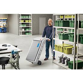 Wertstoffsammelbehälter Hailo ProfiLine WSB Design XXXL, 120 l, Verbindungsklammern & Aufkleber, L 450 x B 500 x H 1120 mm, Kunststoff, grau