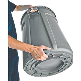 Wertstoffsammler Brute, Polyethylen, rund, 75 l, grau