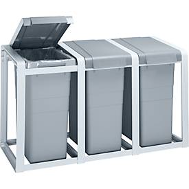 Wertstoffsammler, Dreiermodul, 114 l 