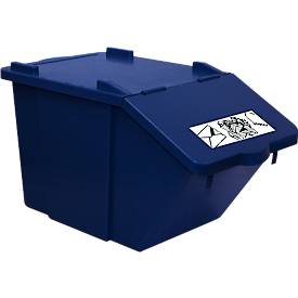 Wertstoffsammler Ökonom, stapelbar, 45 l, blau