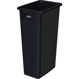 Wertstoffsammler Probbax MixMatch, Volumen 80 l, mit Griff, ohne Deckel, L 320 x B 460 x H 762 mm, Recycling-Polypropylen, schwarz