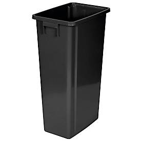 Wertstoffsammler Probbax MixMatch, Volumen 80 l, mit Griff, ohne Deckel, L 320 x B 460 x H 762 mm, Recycling-Polypropylen, schwarz