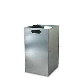 Wertstoffsammler, Volumen 87 l, mit Inneneimer, Stahl verzinkt, B 340 x T 380 x H 900 mm, grün