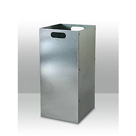 Wertstoffsammler, Volumen 87 l, mit Inneneimer, Stahl verzinkt, B 340 x T 380 x H 900 mm, grün