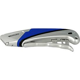 Westcott Cutter E-84042, 18 mm, Zangengriff, Softgrip, schwarz/blau/silber