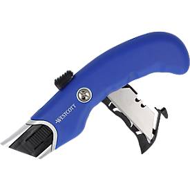 Westcott Cuttermesser, Trapezklinge 19 mm, mit 5 Ersatzklingen, ergonomisch