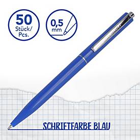Westcott Kugelschreiber ALLTIME X20 blau, dokumentenechte Tinte ISO 12757-2, M-Strichbreite, 50 Stück
