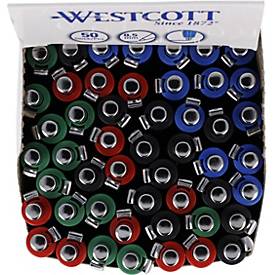 Westcott Kugelschreiber ALLTIME X20 farbig sortiert, dokumentenechte Tinte ISO 12757-2, M-Strichbreite, 50 Stück
