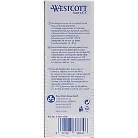 Westcott Kugelschreiber ALLTIME X20 rot, dokumentenechte Tinte ISO 12757-2, M-Strichbreite, 25 Stück
