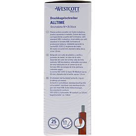 Westcott Kugelschreiber ALLTIME X20 rot, dokumentenechte Tinte ISO 12757-2, M-Strichbreite, 25 Stück
