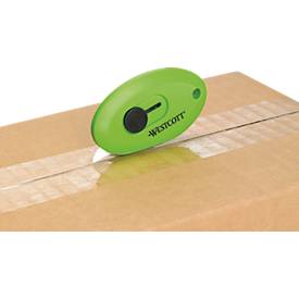 Westcott Mini-Cuttermesser Keramikklinge, 10 cm, mit Rasterautomatik, grün