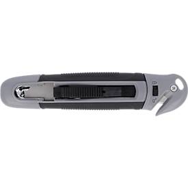 Westcott Sicherheitscutter mit Foliencutter, 18 mm, schwarz/grau