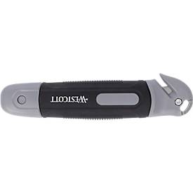 Westcott Sicherheitscutter mit Foliencutter, 18 mm, schwarz/grau