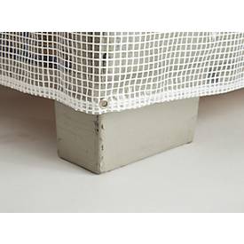 Wetterfeste Abdeckhaube für Gitterbox, ohne Reißverschluss, transparent