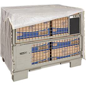 Wetterfeste Abdeckhaube für Gitterbox, 2 Reißverschlüsse