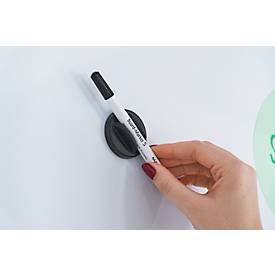 Whiteboard 2000 MAULpro, weiß beschichtet, magnethaftend, B 1200 x H 900 mm + 9-teiliges Zubehör-Set