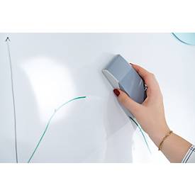Whiteboard 2000 MAULpro, weiß beschichtet, magnethaftend, B 1200 x H 900 mm + 9-teiliges Zubehör-Set