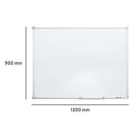 Whiteboard 2000 MAULpro, weiß beschichtet, magnethaftend, B 1200 x H 900 mm + 9-teiliges Zubehör-Set