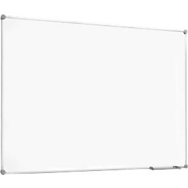 Whiteboard 2000 MAULpro, weiß kunststoffbeschichtet, Rahmen platingrau, 1500 x 1000 mm