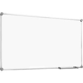 Whiteboard 2000 MAULpro, weiß kunststoffbeschichtet, Rahmen platingrau, 900 x 600 mm