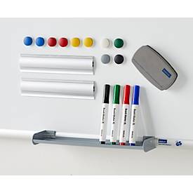 Whiteboard-Komplettset MAULpro Whiteboard 2000, B 1200 x H 900 mm + Whiteboard Zubehör Set 3