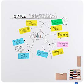 Whiteboard Legamaster Essence, für die Wandmontage, B 1200 x H 1200 mm, Stahl weiß emailliert, magnethaftend, inkl. Befestigungsmaterial