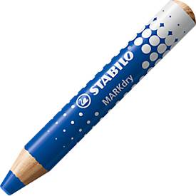 Whiteboard Marker Stabilo MarkDry, Rundpsitze, 1-10 mm, schnell trocknend, 5 Stück, blau