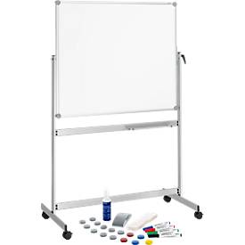 Whiteboard MAULpro, mobil, drehbar, inklusive Gratis-Starterkit