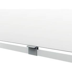 Whiteboard Nobo Move & Meet, Stiftablage, horizontaler Drehpunkt, feststellbare Rollen, B 1500 x H 1200 mm, weiß